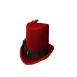 Crimson Feathered Hat