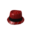 Striped Red Fedora