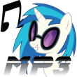 dj-pon 3 vinyl scratch MP3 icon mlp