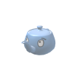 Blue teapot of confidence