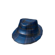 Blue Plaid Fedora