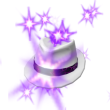 Purple Banded Boss White Hat