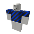 [S] Blue & Black Diagonally Striped Tee