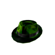 Dark-ish green sparkle time fedora
