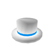 White Top Hat With Blue Band