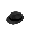Black Felt Fedora with Black Band