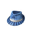 Azure Pinstripe Fedora