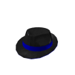 Black Felt Fedora with Midnight Blue Band