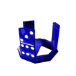 Midnight Blue Sparkle Time Domino Crown